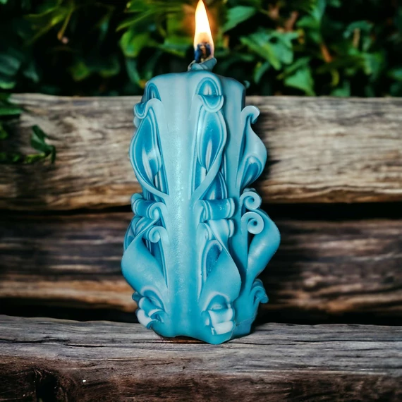 Maldív szigetek faragott gyertya